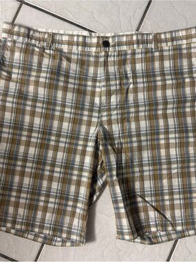 Dockers Mens Size 42 Plaid Shorts 100% Cotton Casual Summer